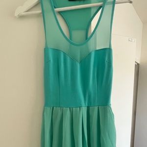 Long sea color dress
